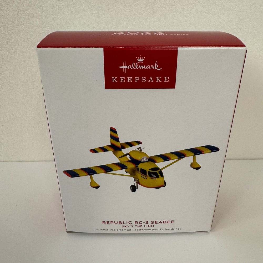 Hallmark Ornament Republic RC-3 Seabee Yellow Aviation Sky's The Limit 2022